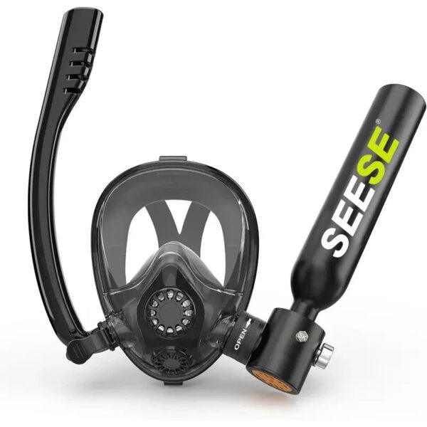 0.5L Mini Scuba Tank with Full-Face Snorkel Mask