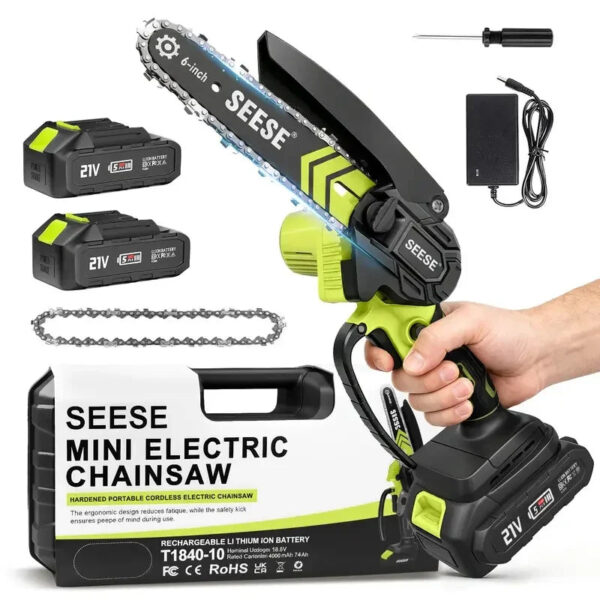 6-Inch Cordless Mini Chainsaw for Pruning and Wood Cutting