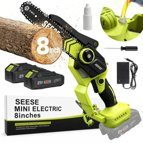 8-Inch Brushless Cordless Mini Chainsaw with Chain Oiling System