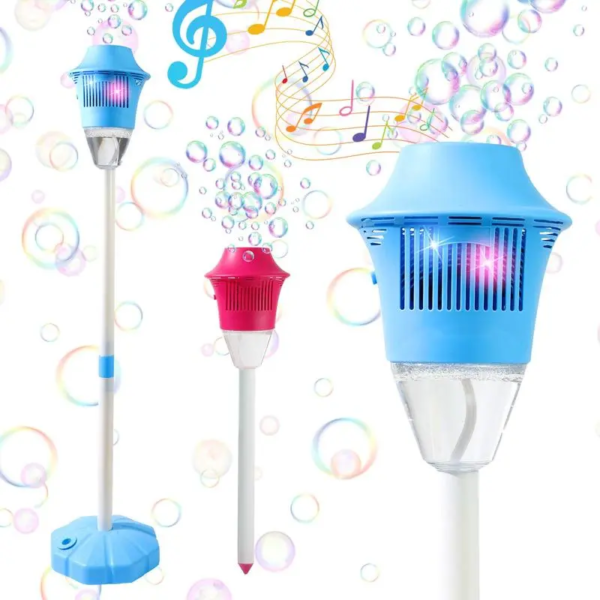 Automatic Bubble Machine with Adjustable Stand and Music