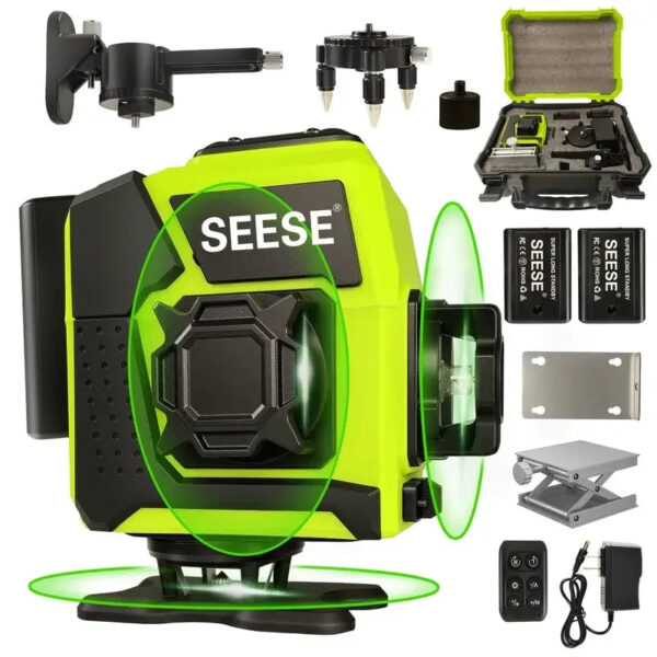 12-Line Green Laser Level with Remote Control