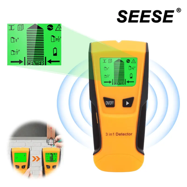 3-in-1 Digital Stud Finder with Backlit LCD